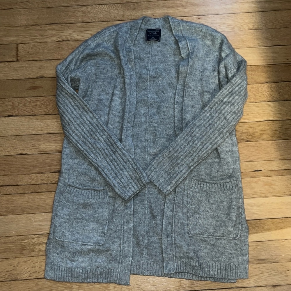 Grey Abercrombie & Fitch Cardigan